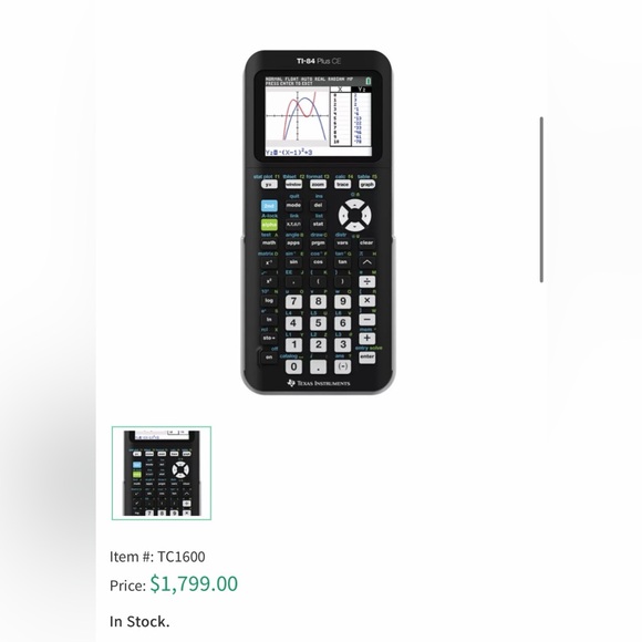 Texas Instruments TI 84 Plus CE Graphing Calculator SAT & ACT Approved - Picture 2 of 5